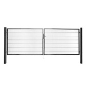 Giardino dubbele tuinpoort Roma/Milano antraciet 180 x 400 cm (2 x 200 cm)