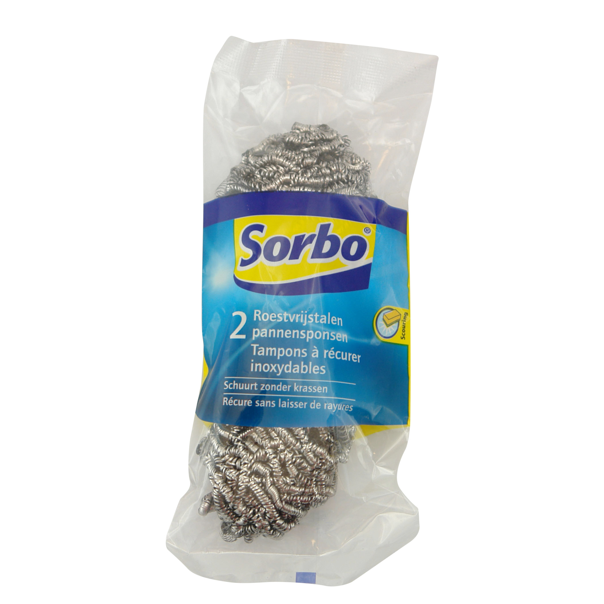 Sorbo Pannensponsen Rvs 2 Stuks sorbo kopen in de aanbieding