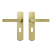 AXA deurkrukset Curve klik blindschild met cilindergat goud