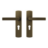 AXA deurkrukset Curve klik blindschild met cilindergat brons