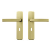 AXA deurkrukset Curve klik blindschild met sleutelgat goud