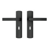 AXA deurkrukset Curve klik blindschild met sleutelgat zwart