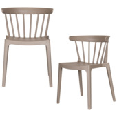 WOOOD tuinstoel Bliss met spijlen taupe kunststof