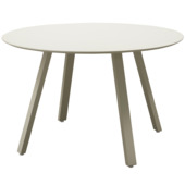 WOOOD tuintafel Auke mist grijs aluminium ø 120 cm