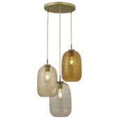 KARWEI hanglamp Flore beige 3-lichts Ø46cm
