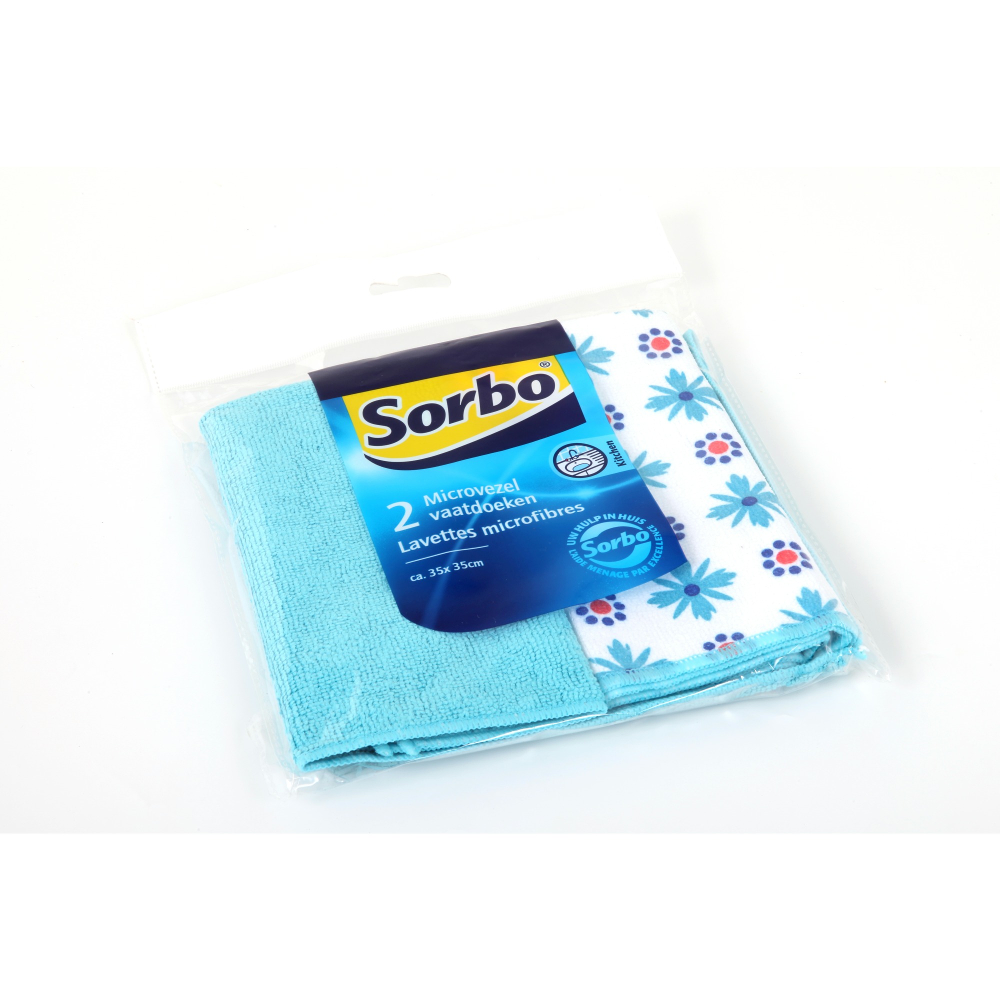 Sorbo Microvezeldoeken Uni 35X35Cm 2St sorbo kopen in de aanbieding