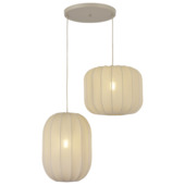 KARWEI hanglamp Evi 2-lichts beige Ø61cm