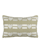 Kussen hart grijs - l55xb35xh10cm