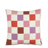 Kussen paars blocks - l45xb45xh10cm