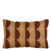 Kussen tufted bruin - l55xb35xh10cm