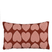 Kussen hart l.roze - l55xb35xh10cm