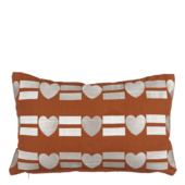 Kussen hart bruin - l55xb35xh10cm