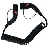 Carpoint spiraal laadkabel elektrische auto type 2 - 2 32a 3ph 6 meter