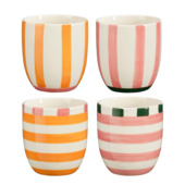 Bliss beker roze oranje - h9,5xd9cm