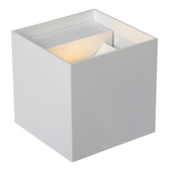 Lucide wandspot badkamer AXI 2x7W geïntegreerde LED 10x 10 cm wit
