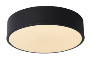 Lucide UNAR plafonnière Ø 20 cm LED dimb. 2700K 3 StepDim Zwart