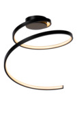 Lucide MAXENCE plafonnière Ø 46 cm LED dimb. 3000K 3 StepDim Zwart