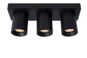 Lucide NIGEL plafondspot LED Dim to warm GU10 2200K/3000K Zwart
