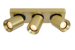 Lucide NIGEL plafondspot LED Dim to warm GU10 2200K/3000K mat goud / Messing