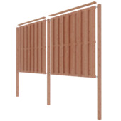 Schutting startpakket Royal Douglas geschaafd 180 cm bruin 3,8 m