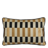 Kussen bruin checks - l55xb35xh10cm