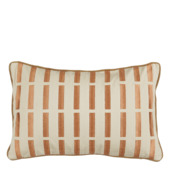 Kussen licht bruin checks - l55xb35xh10cm