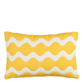 Kussen geel scallopes - l55xb35xh10cm