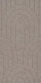 Viltpaneel gebogen lijnen taupe 60x30 cm