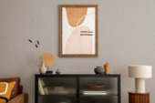 Viltpaneel 4 lijnen zand 120x60 cm