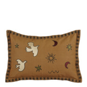 Kussen vogel bruin - l59xb39xh10cm