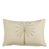 Kussen palmboom off white - l55xb35xh10cm