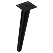 Duraline tafelpoot conisch zwart 20 cm