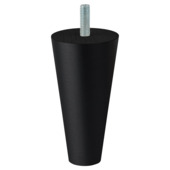 Duraline meubelpoot rond zwart beuken Ø2,5x5x10 cm