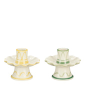 Clayton kandelaar geel groen - h8xd9,5cm