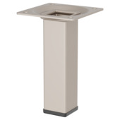 Duraline meubelpoot vierkant zand / beige staal 2,5x2,5x10 cm