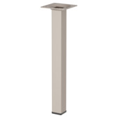 Duraline meubelpoot vierkant zand / beige staal 2,5x2,5x25 cm