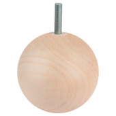 Duraline meubelpoot bol naturel eiken Ø7 cm