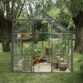 Royal Well Kate III kweekkas full option aluminium groen/grijs 6,0 m²