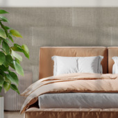 Wandkussen linnen taupe 120x30 cm