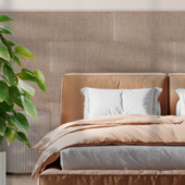 Wandkussen linnen bruin 120x30 cm