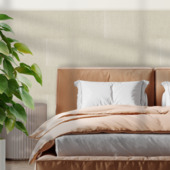 Wandkussen boucle crème 120x30 cm