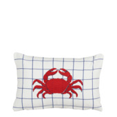 Kussen krab wit - l35xb25xh10cm