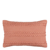 Kussen streep licht bruin - l55xb35xh10cm