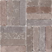 Stonewish Avenue klinker getrommeld Fire 20 x 5 x 7 cm bruin/rood