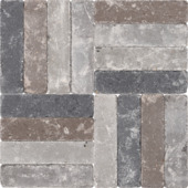 Stonewish Avenue klinker getrommeld Earth 20 x 5 x 7 cm bruin/grijs