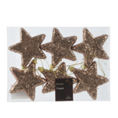 Decoris kersthanger ster polystyreen foam bruin 20 cm