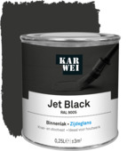 KARWEI binnenlak zijdeglans RAL 9005 jet black 250 ml 