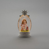 LED winter tafereel met prinses en bloemen 13,5x26,5cm