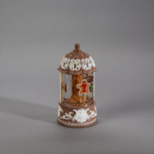 LED winter tafereel carrousel met peperkoekfiguren