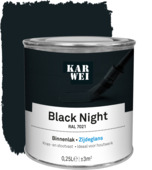 KARWEI binnenlak zijdeglans RAL 7021 black night 250 ml 